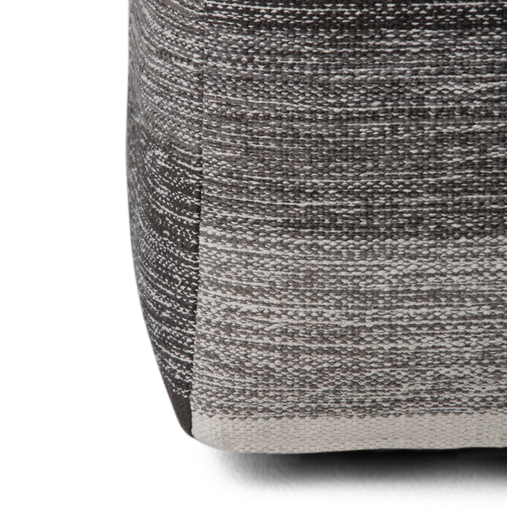 Naya - Cube Pouf - Patterned Grey Melange