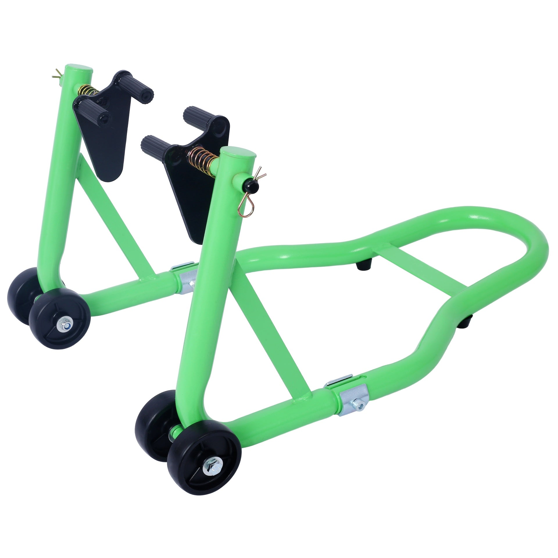 Motorcycle Stand 1000LB Sport Bike Front and Rear Wheel Lift Swingarm Paddock Stands Black U  green