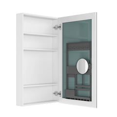 20'' W x 36'' H Surface Frameless Mirror Medicine Cabinet, Beveled Mirror Edges Bathroom Medicine Cabinet, Right opening door