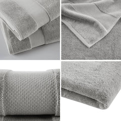 2 PCS 35x70" - 2PK 100% Cotton Bath Sheet Set Grey