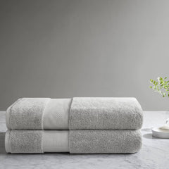 2 PCS 35x70" - 2PK 100% Cotton Bath Sheet Set Grey