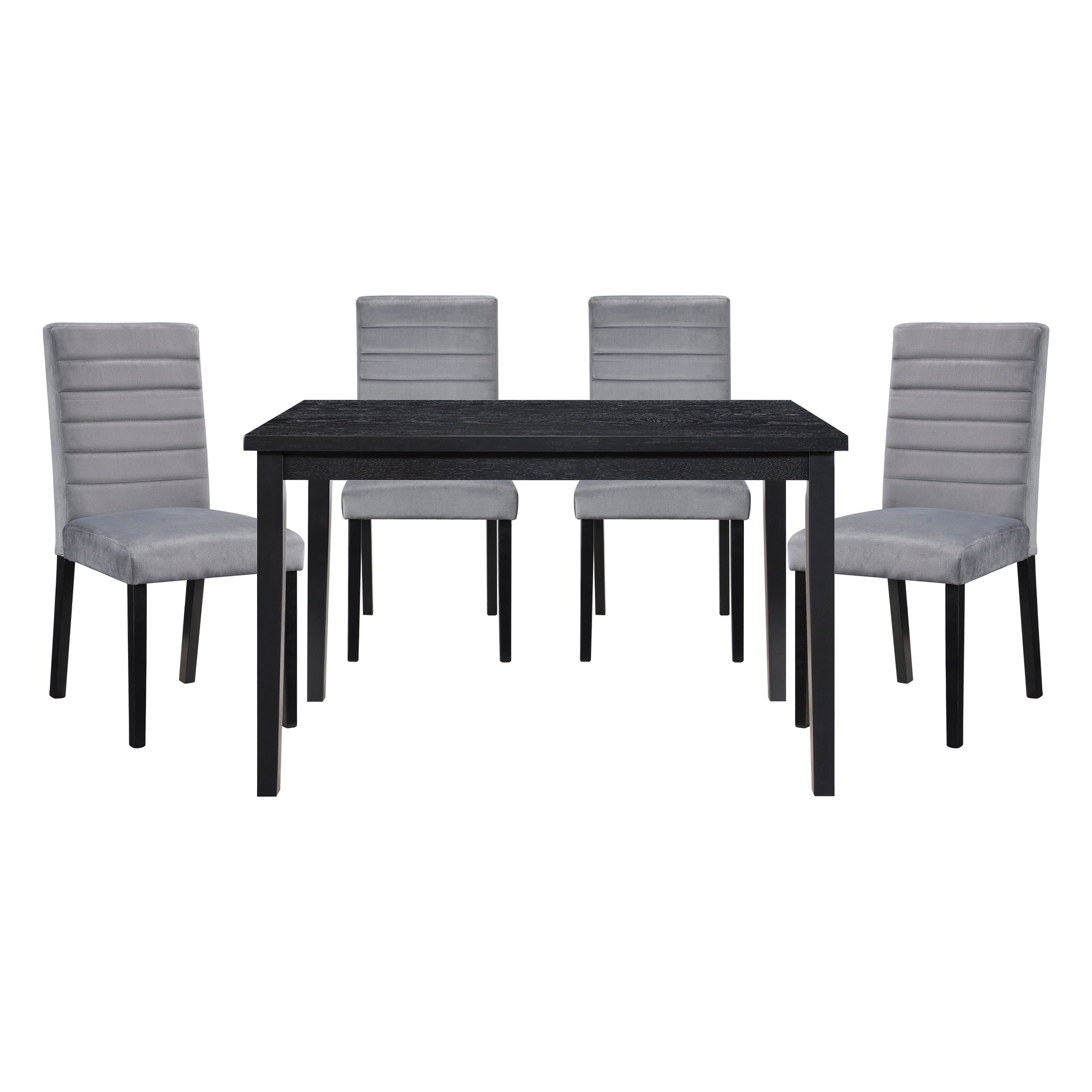Black Finish Dining Table Casual Style Dining Room Wooden Furniture 1pc Modern Dinette
