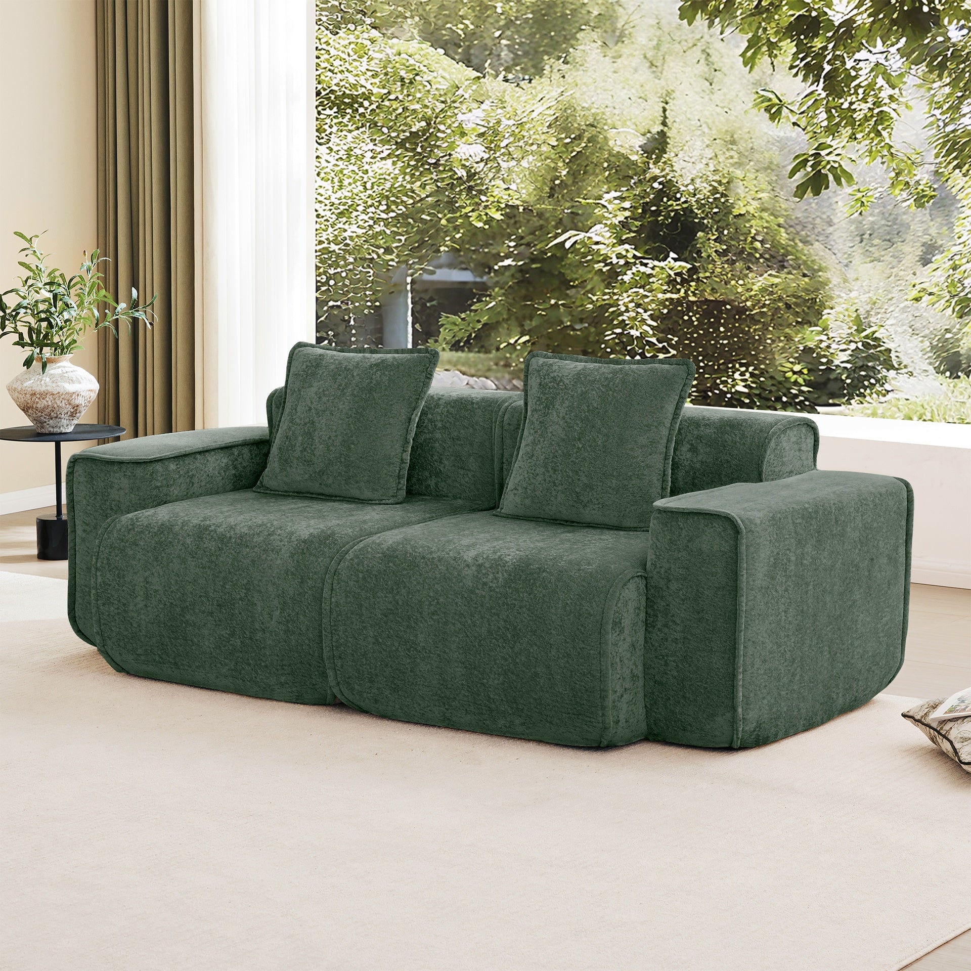 Harrison LSF&RSF Sofa Velvet-Green