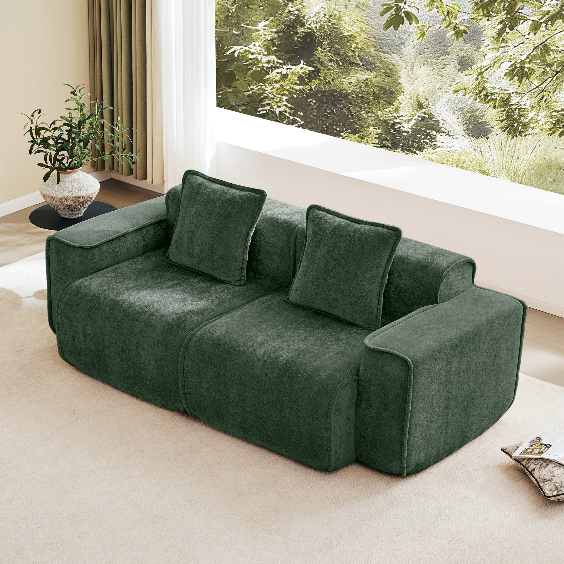 Harrison LSF&RSF Sofa Velvet-Green