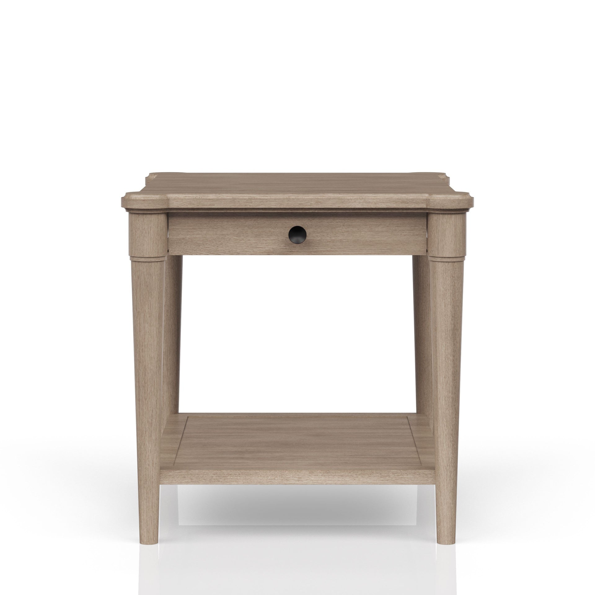 Sand Finished End Table With Storage Drawer