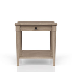 Sand Finished End Table With Storage Drawer