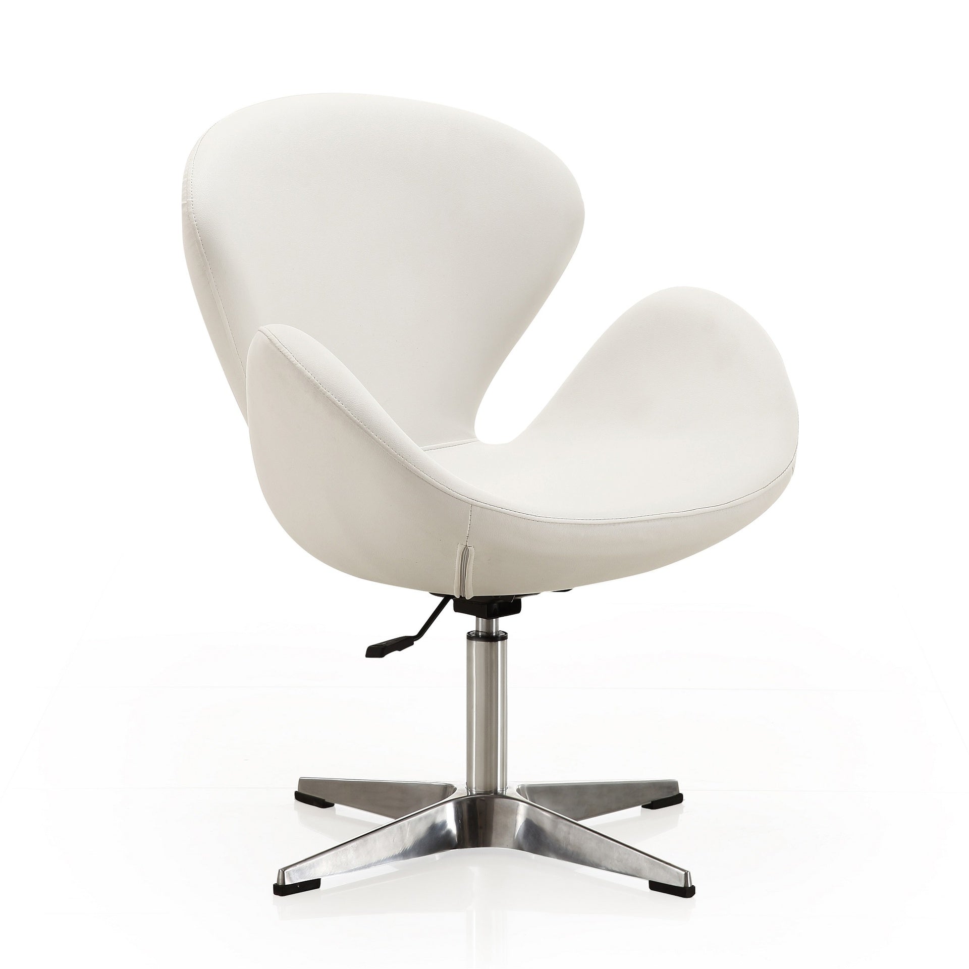 Swivel Lounge Chair in White