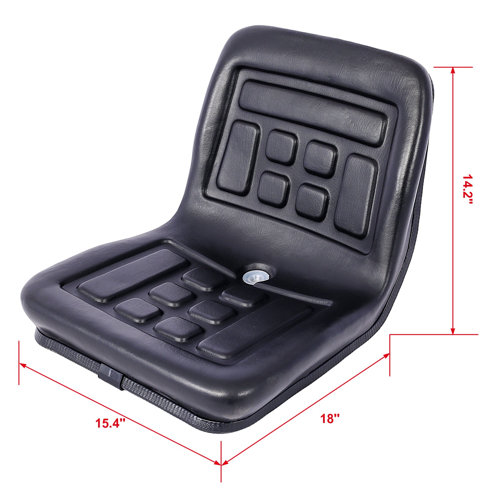 Universal Tractor Seat with a Drain Hole Replacement Seat Thickly-Padded Seat Durable and Water-Resistant Horizontally Adjustable Black
