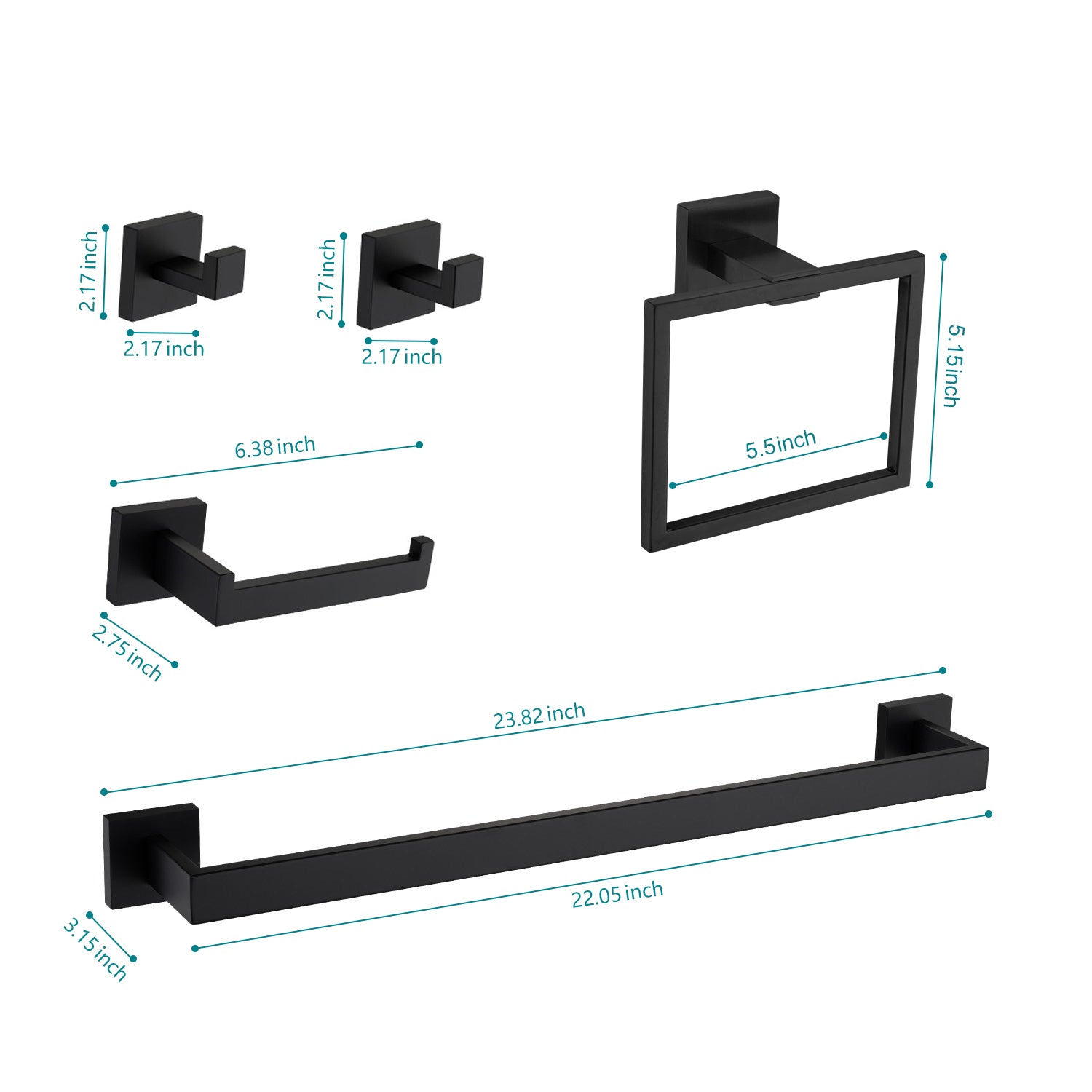 5 - Piece Bathroom Hardware Accessories Set