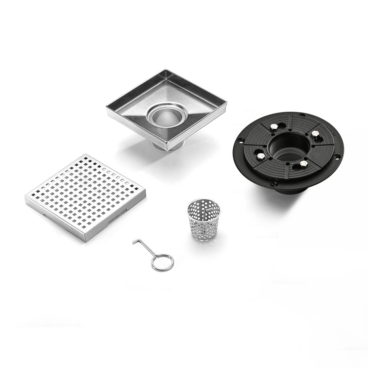 6 inch Grid Shower Floor Drain with Flange
