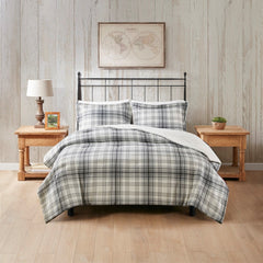 King/Cal King Faux Wool to Faux Fur Down Alternative Comforter Set