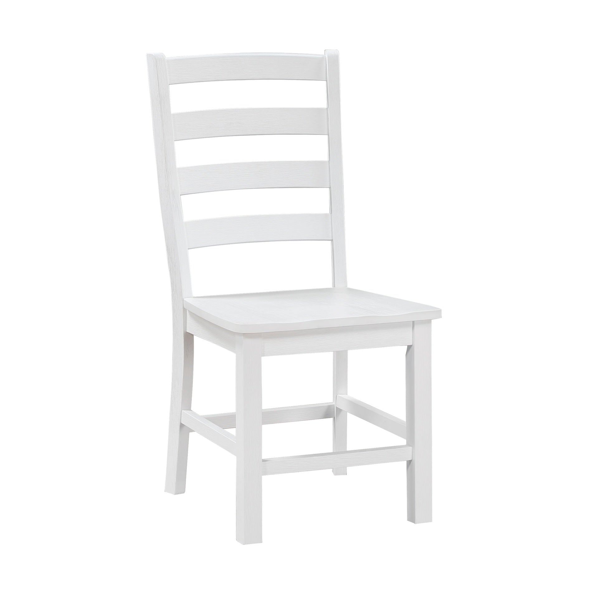 Contemporary White Finish Side Chairs Set of 2 Dining Wooden Kitchen Dining Furniture Casual Style