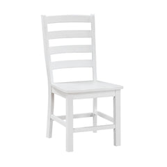 Contemporary White Finish Side Chairs Set of 2 Dining Wooden Kitchen Dining Furniture Casual Style