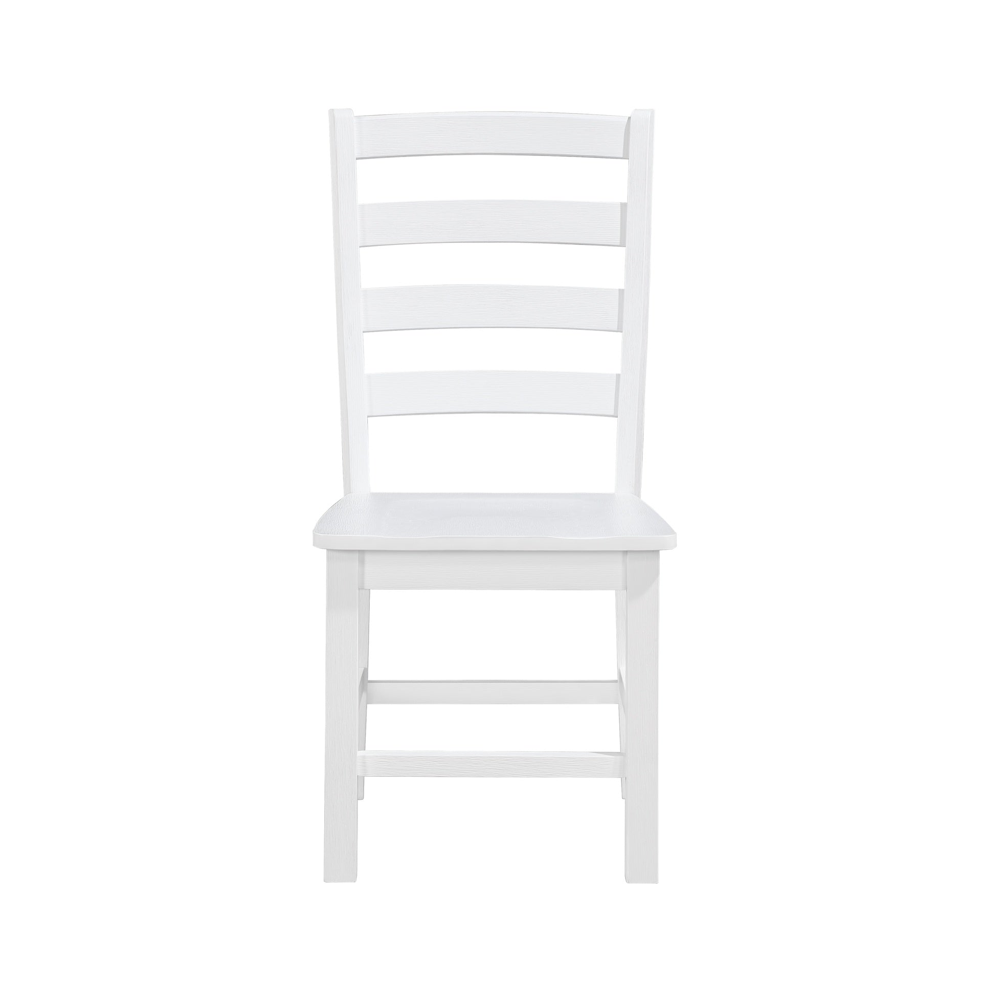 Contemporary White Finish Side Chairs Set of 2 Dining Wooden Kitchen Dining Furniture Casual Style