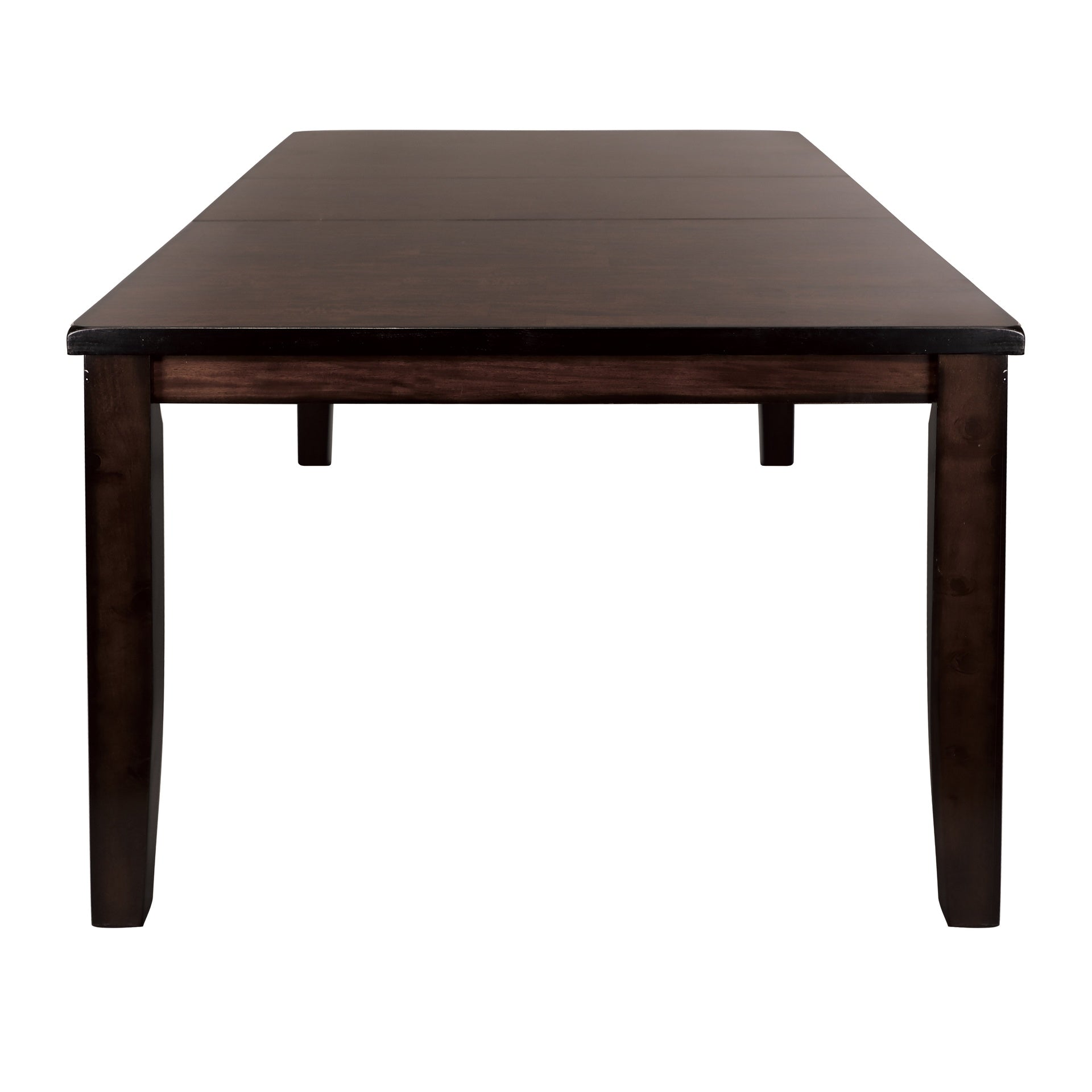 Cherry Finish Transitional 1pc Dining Table with Extension Leaf Mango veneer Wood Dining Furniture