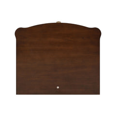 Modern Style 1pc End Table Gold Legs And Round Knobs Pull Out Tray Dark Cherry Finish Primary Living Room