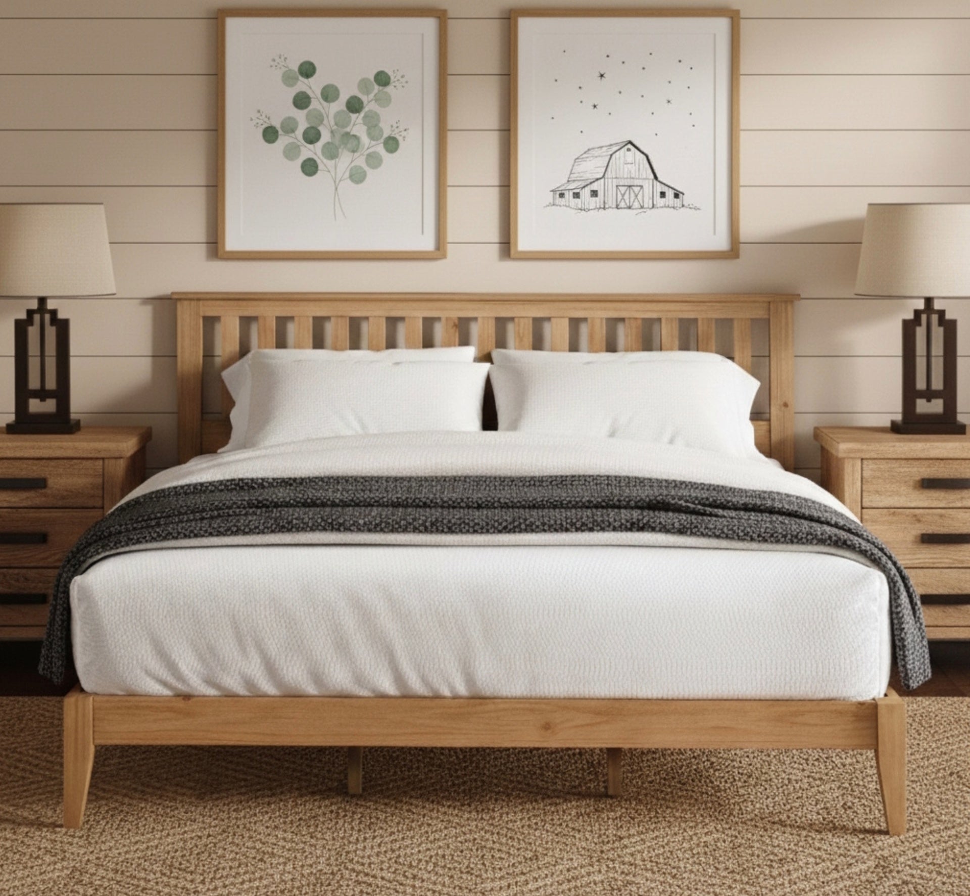 Malinda Mission Style King Panel Bed