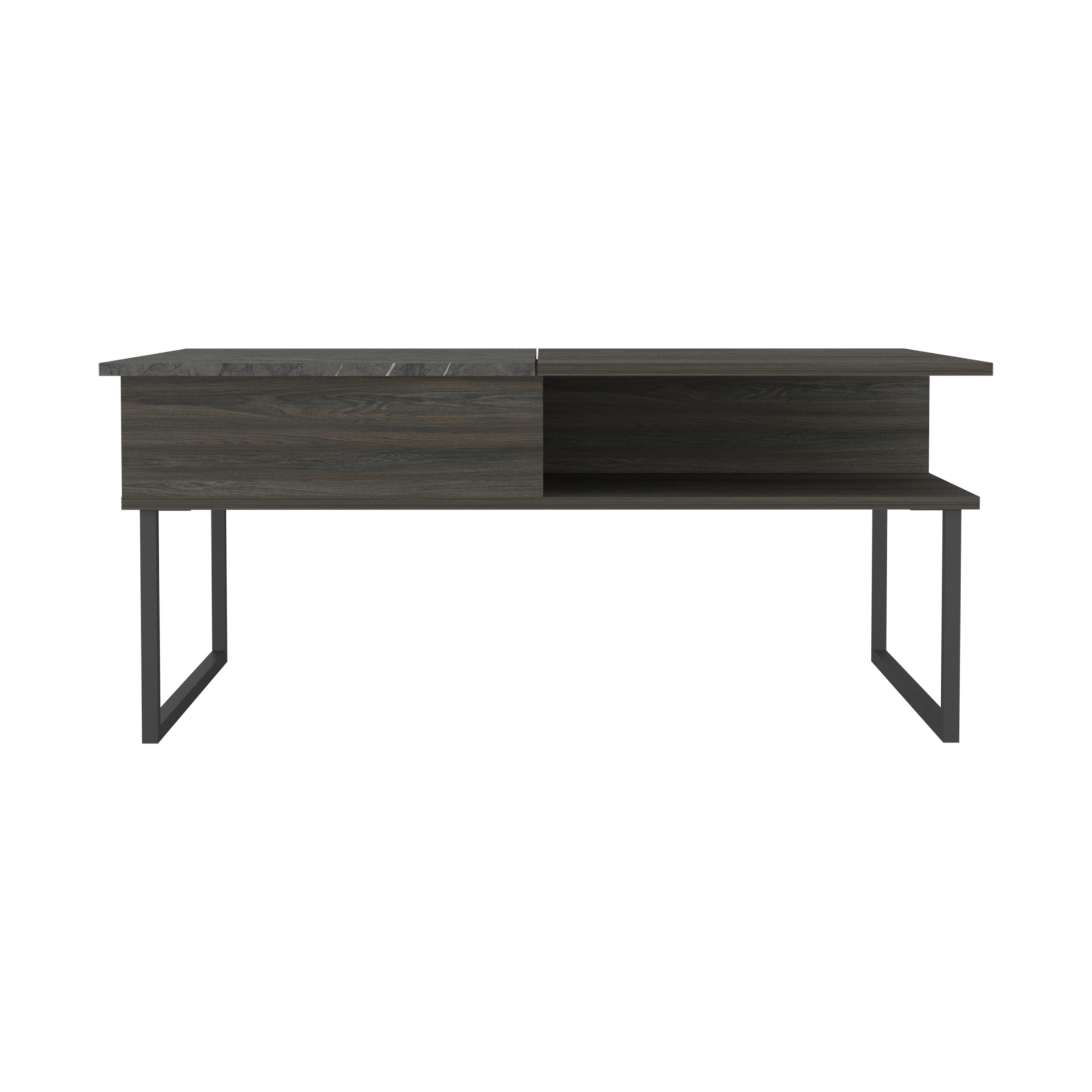 Atlanta Lift Top Coffee Table, One Shelf, Carbon Espresso / Onyx