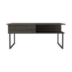 Atlanta Lift Top Coffee Table, One Shelf, Carbon Espresso / Onyx