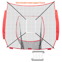 7x7 ft Baseball Softball Practice Net, Portable Baseball Training Net for Hitting Batting Catching Pitching, Backstop Baseball Equipment Training Aids with Strike Zone