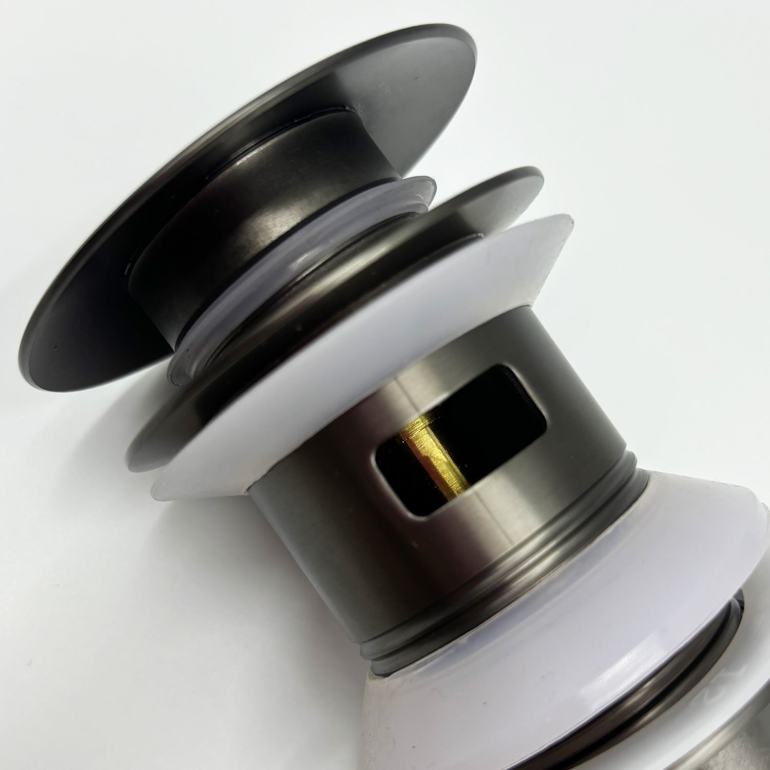 2 Pcs Bathroom Sink Drain with Overflow, Vessel Sink Lavatory Vanity Pop Up Drain Stopper, 304 Stainless Steel