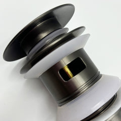 2 Pcs Bathroom Sink Drain with Overflow, Vessel Sink Lavatory Vanity Pop Up Drain Stopper, 304 Stainless Steel