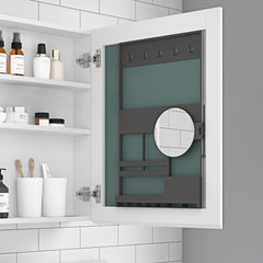 20'' W x 26'' H Surface Frameless Mirror Medicine Cabinet, Beveled Mirror Edges Bathroom Medicine Cabinet, Right opening door