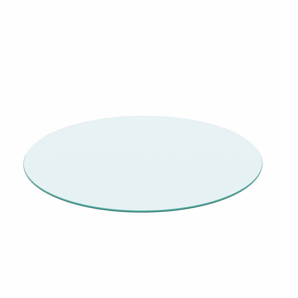 36"Inch Round Tempered Glass Table Top Clear Glass 1/4"Inch Thick Round Polished Edge