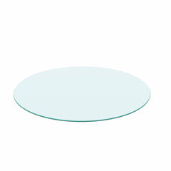 36"Inch Round Tempered Glass Table Top Clear Glass 1/4"Inch Thick Round Polished Edge