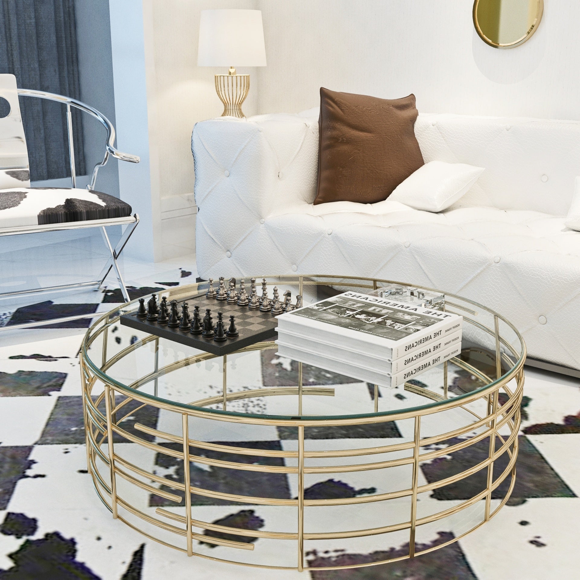36"Inch Round Tempered Glass Table Top Clear Glass 1/4"Inch Thick Round Polished Edge
