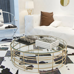 36"Inch Round Tempered Glass Table Top Clear Glass 1/4"Inch Thick Round Polished Edge