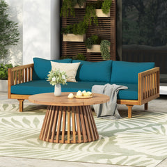 PATIO FURNITRE SETS : CLAREMONT 3 SEATER DAYBED + ACACIA WOOD TABLE