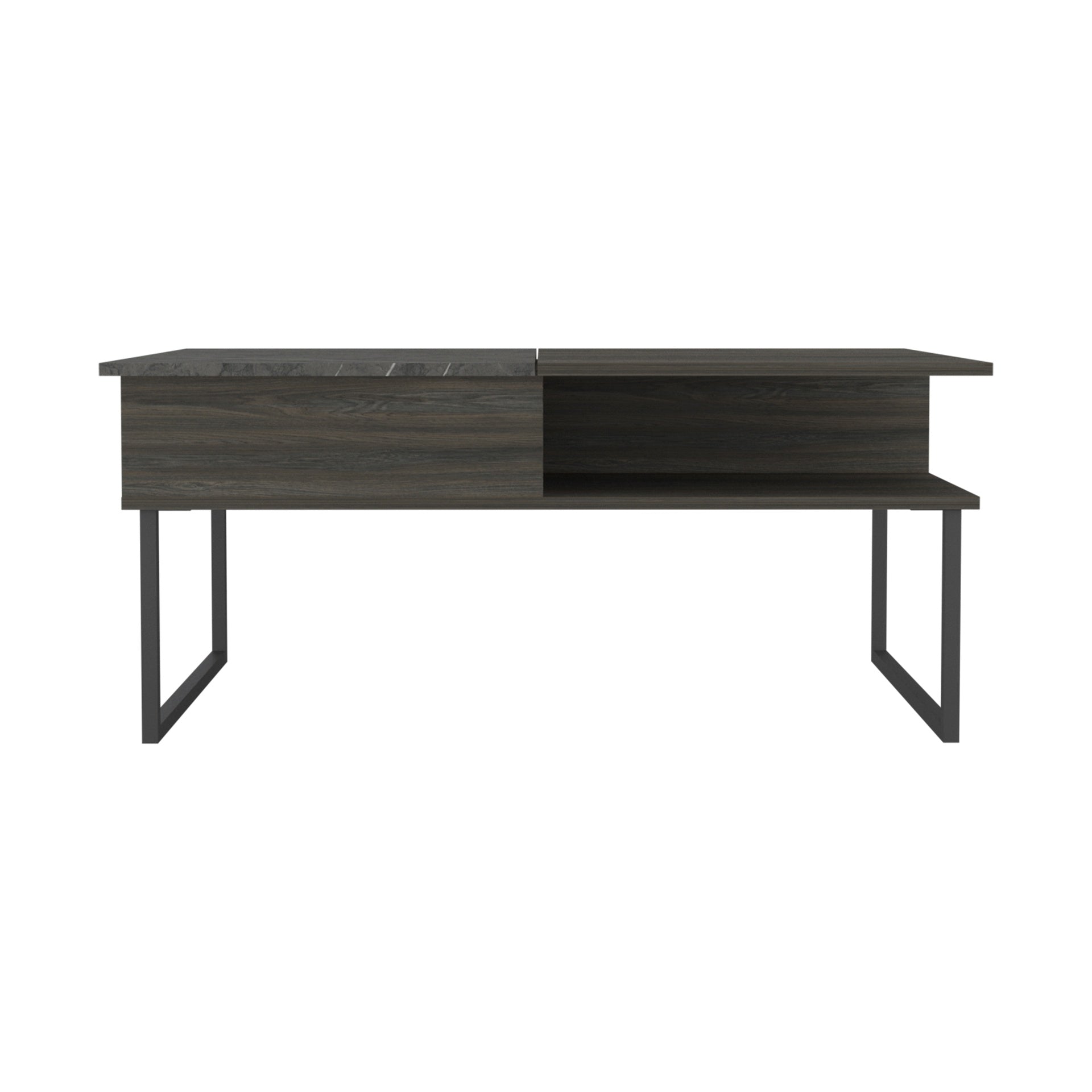 Carbon Espresso and Onyx 1-Shelf Lift Top Coffee Table