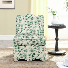 Flannel single dining chair with soft seat cushion and backrest, no armrests, matching pillow can be used as waist cushion, this dining chair can be used in the living room - GREEN