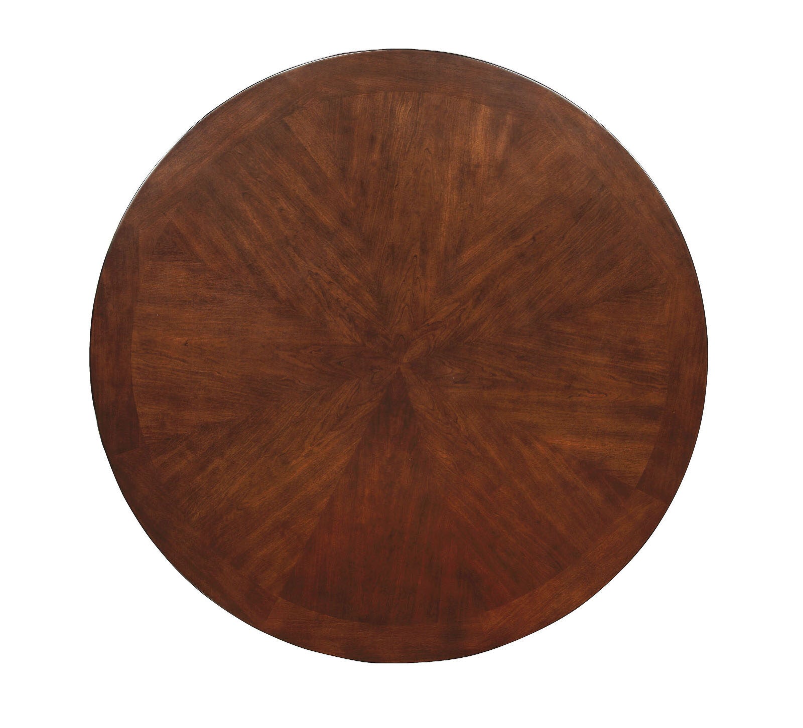 Contemporary Style 1pc Dining Table Brown Cherry Solid wood Round Pedestal Table Kitchen Breakfast Table