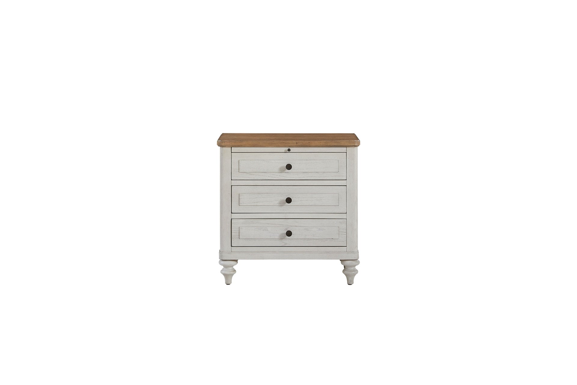 3 Drawer Nightstand with USB - Cement and Sand