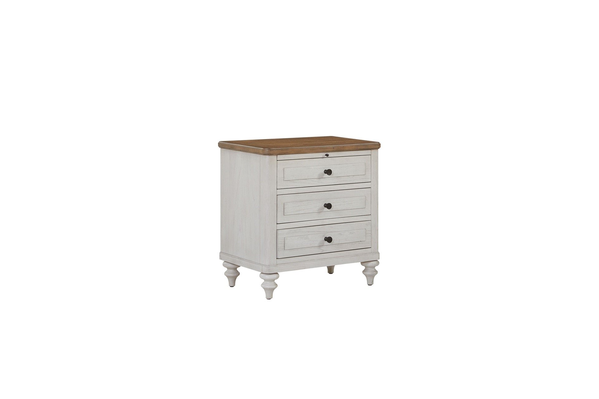 3 Drawer Nightstand with USB - Cement and Sand