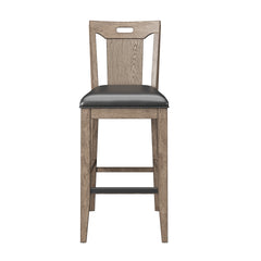 Brown Slat Back Bar Stools, Set of 2