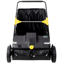 Hand Push Lawn Sweeper, 21 Inch Leaf & Grass Collector 3.5 cu. ft Hopper Bag Capacity. with Adjustable Brush Height