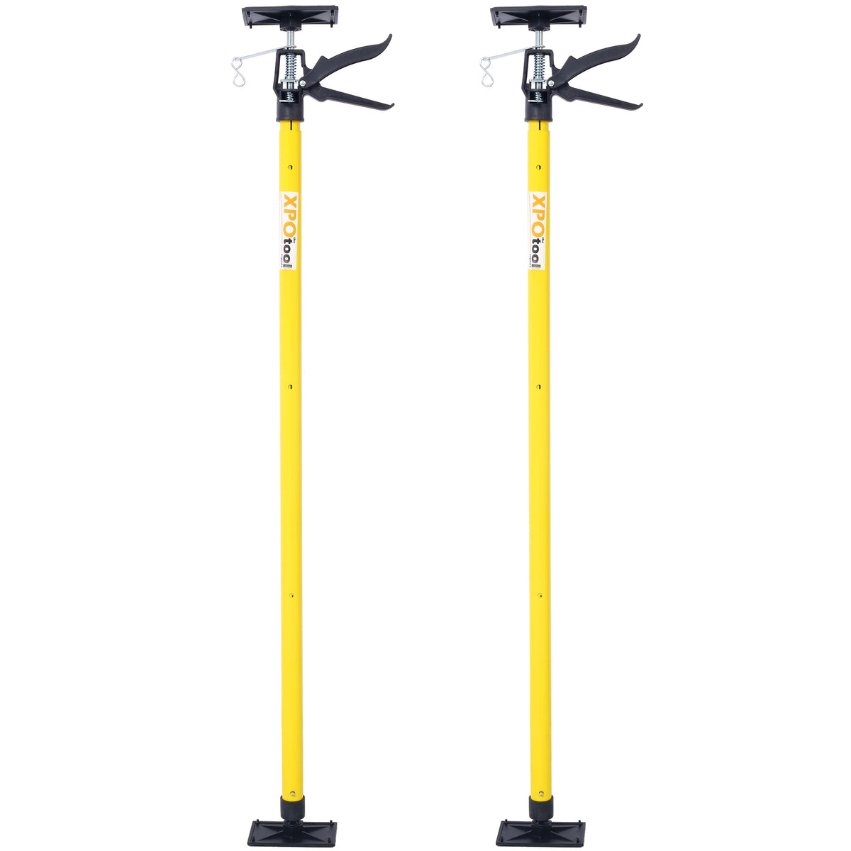 2Pack Adjustable Support Pole,Steel 3rd Hand Support System,Support Rod for Jacks Cargo Bars Drywalls,Cabinet Jacks for Installing Cabinets,Extends from 45 to 114 Inch