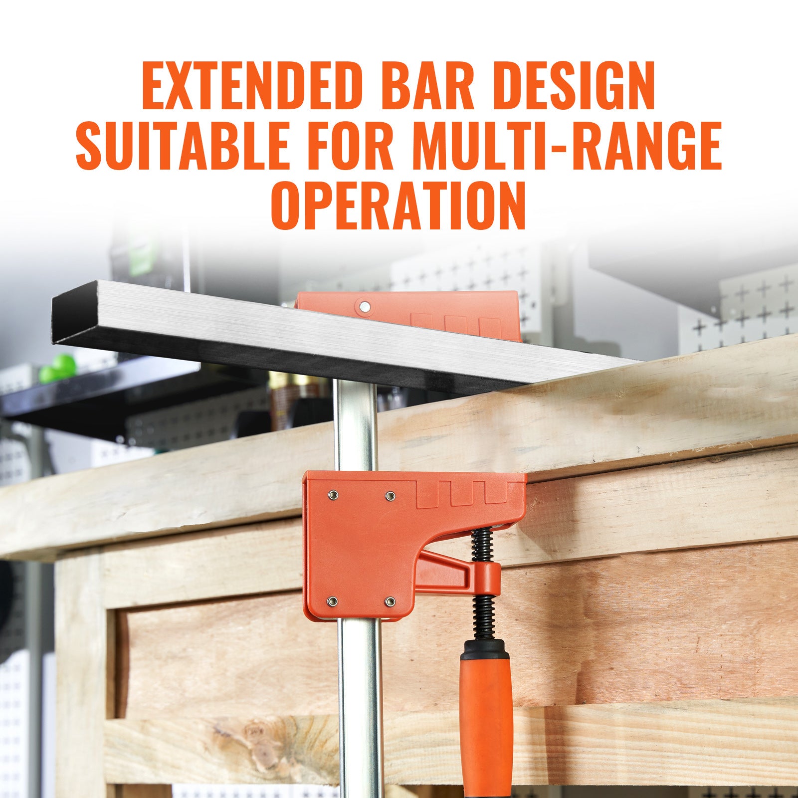 Bar Clamps for Woodworking, 2-Pack 50" Parallel Clamp Set, F Clamp with 1100 lbs Load Limit, Even Pressure, High-strength Plastic and Carbon Steel, Wood clamps for Woodworking Metal Working