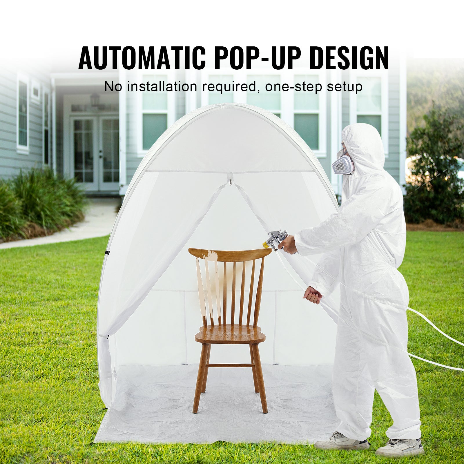 Spray Paint Shelter Portable Spray Paint Tent Booth 60x60x70 in Pop Up