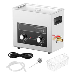 6L Ultrasonic Cleaner with Heater Timer & Basket, Professional Digital Sonic Cavitation Machine, 180W Cleaning Machine for Watch Instruments, Glasses, Coin, Metal Parts, Tool