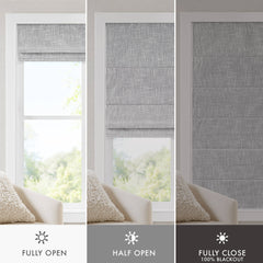 1-Piece 27x64" Total Blackout Cordless Roman Shade