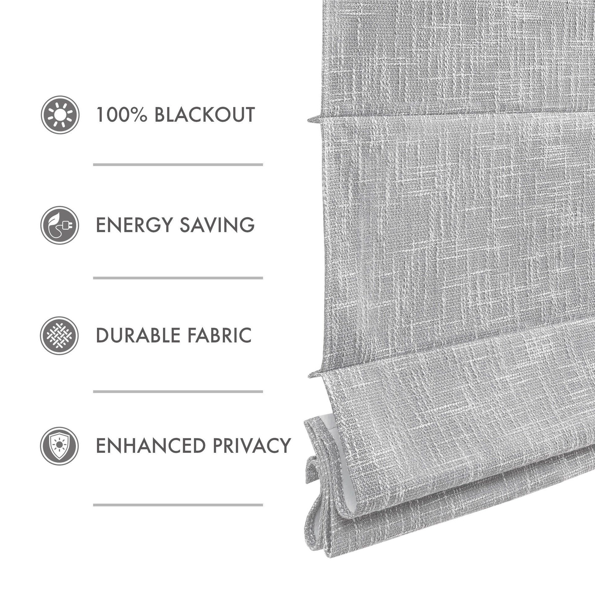 1-Piece 27x64" Total Blackout Cordless Roman Shade