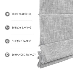 1-Piece 27x64" Total Blackout Cordless Roman Shade