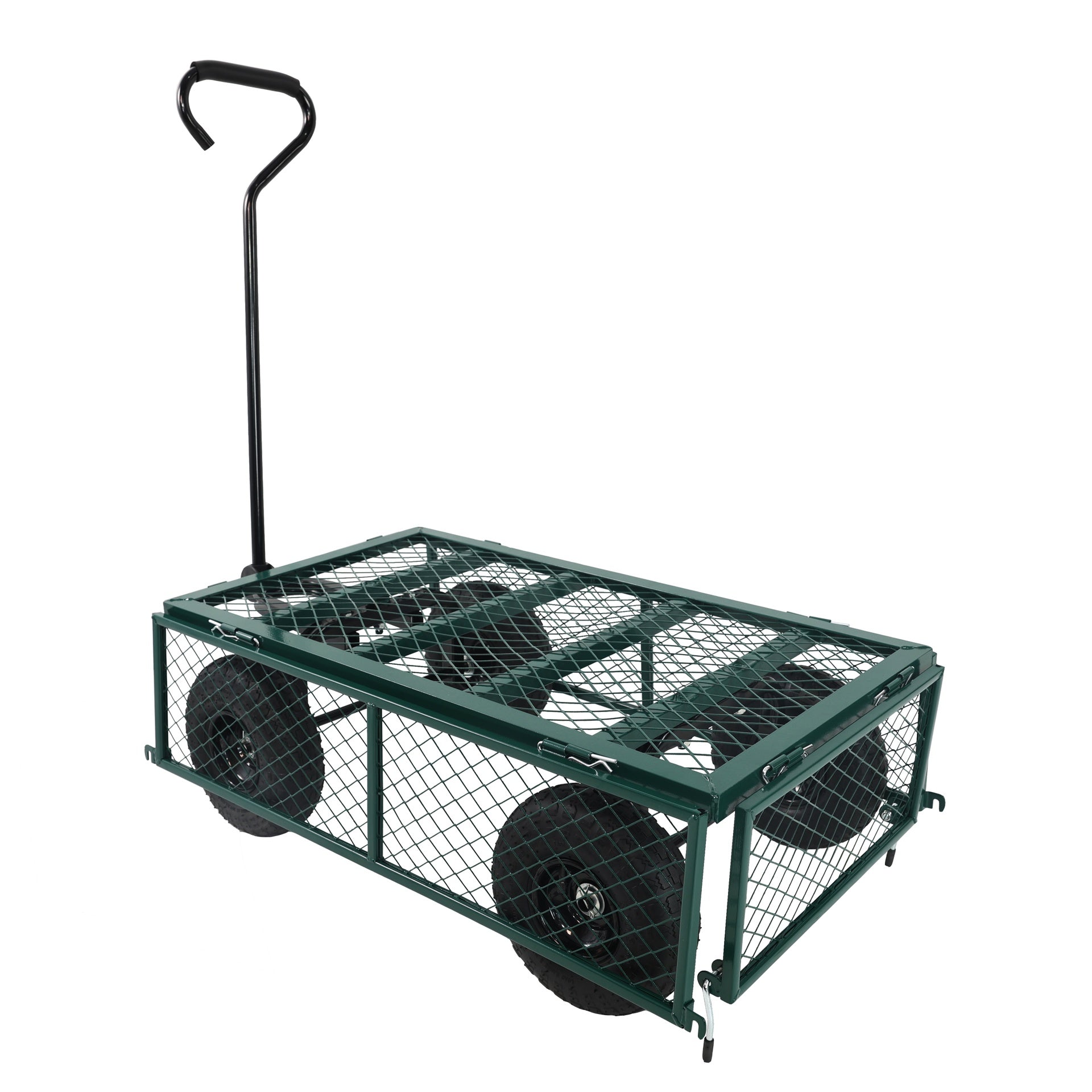 Wagon Cart Garden cart trucks make it easier to transport firewood (green)