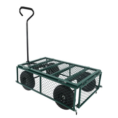 Wagon Cart Garden cart trucks make it easier to transport firewood (green)