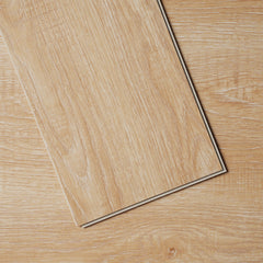 Interlocking Vinyl Floor Tiles 48 x 7.3 inch, 10 Tiles 5.5mm Thick Snap Together, Natural Wood Grain DIY Flooring for Kitchen, Dining Room, Bedrooms & Bathrooms, Easy for Home Decor
