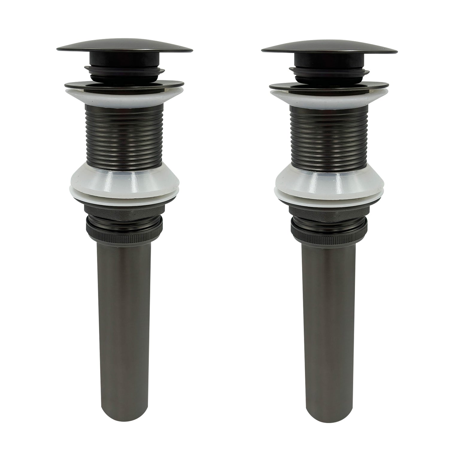2 Pcs Bathroom Sink Drain without Overflow, Vessel Sink Lavatory Vanity Pop Up Drain Stopper, 304 Stainless Steel
